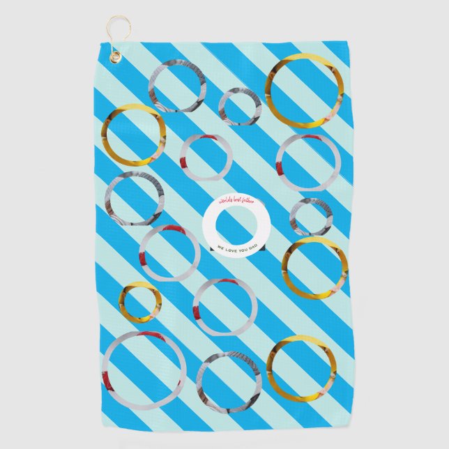 Custom Four-Photo 🎄 Holiday Christmas Golf Towel (Front)