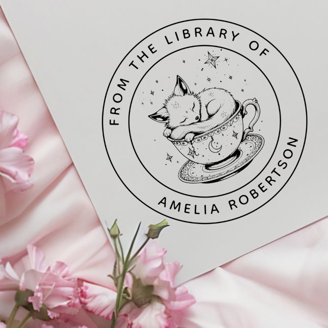 Custom Fox Bookplate Stamp (Creator Uploaded)