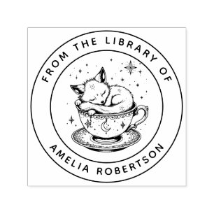 Custom Fox Bookplate Stamp