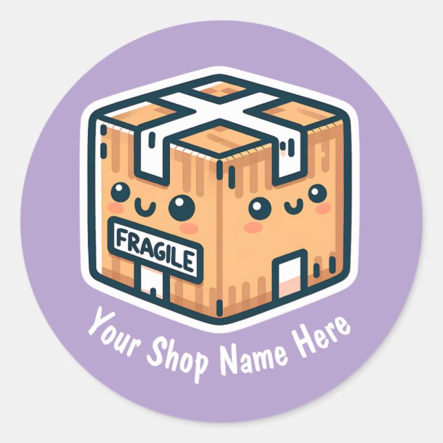 Custom Fragile Stickers for Small Business or Shop (Front)