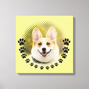 Custom Frame Dog Portrait Canvas Print