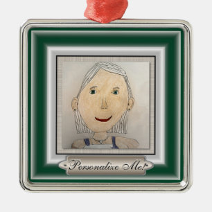 Custom Frame to Add Your Art Or Photo Metal Ornament
