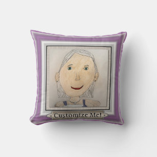 Custom Frame to Add Your Art Or Photo Throw Pillow