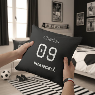 Custom France Soccer Fan Pillow - Add Name
