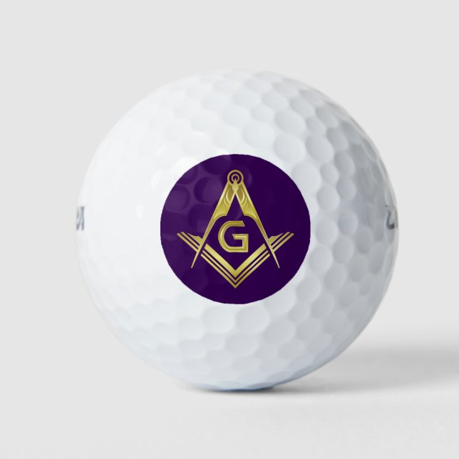 Custom Freemason Gifts | Masonic Golf Ball Stamp (Front)