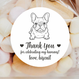 Custom French Bulldog Dog Wedding Favour Stickers