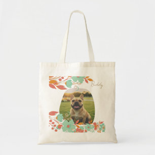 Custom French Bulldog Photo & Name Frenchie  Tote Bag