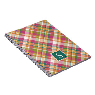 Custom French Vintage Stripe Plaid Gingham Pattern Notebook