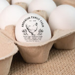 Custom Fresh Eggs Family Farm Rubber Stamp<br><div class="desc">This design was made with your business in mind. It can be used with various packaging styles and wrappers. It catches the eye and conveys a clear brand and message. Customize this design with your details and use it for all your needs. The cover photo has been designed using resources...</div>