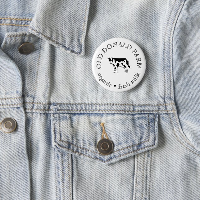 Custom Fresh Farm Small Business 2 Inch Round Button (In Situ)