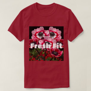 Custom Fresh Fit Text Maroon Colour Dark T-Shirts