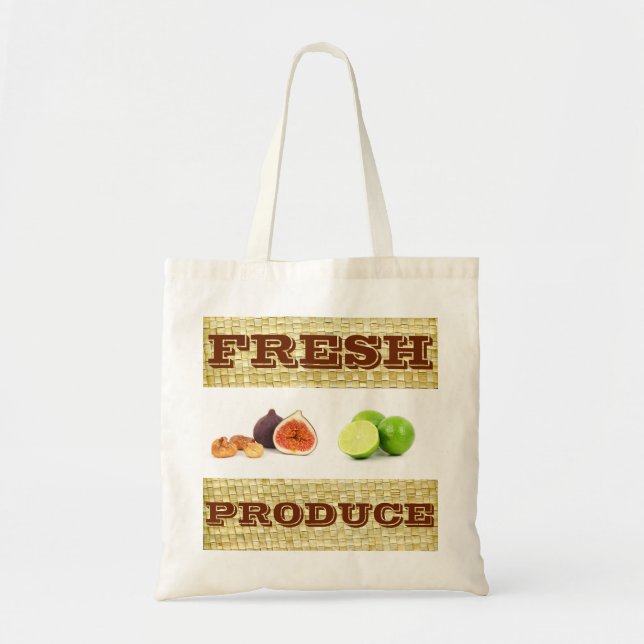 Custom Fresh Produce Fruit tote bag (Front)