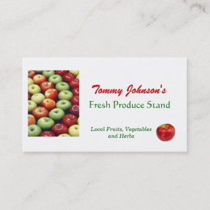 Custom Fresh Produce Market Vegetable Fruit Stand Business Card