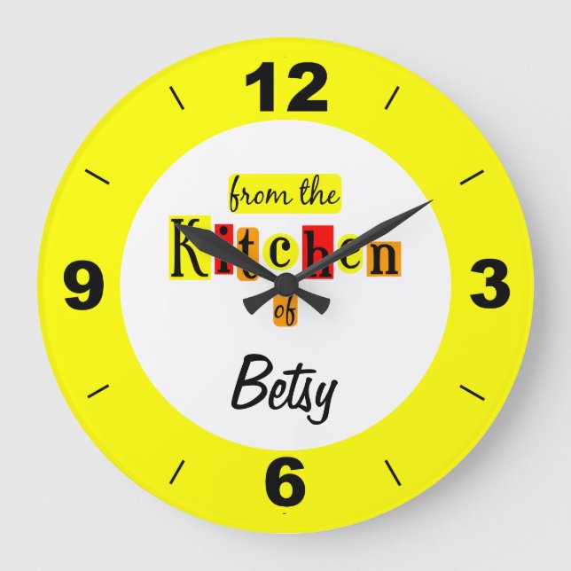 Custom From the Kitchen Of Yellow Clock (Front)