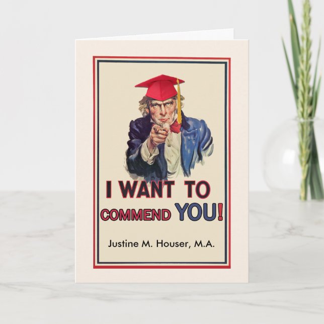 Custom Front, Congratulations on Graduation Card (Front)