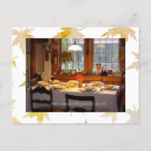 Custom Front Painterly Fall Foliage Border Postcard