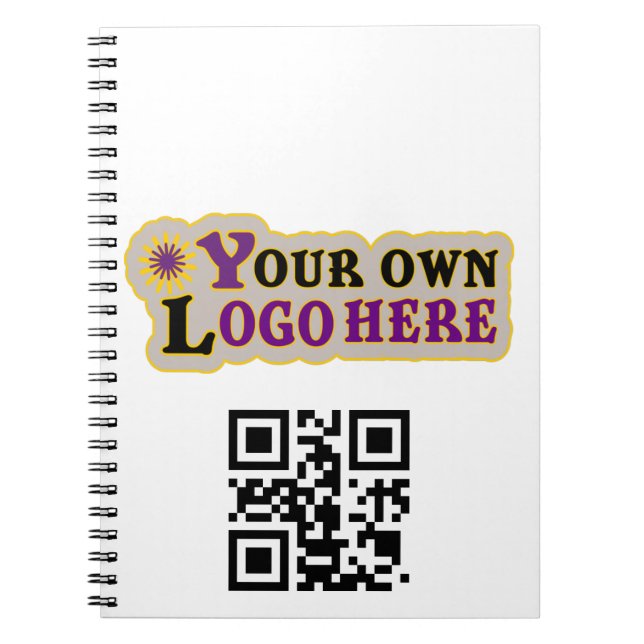 Custom front QR code and text Notebook (Front)