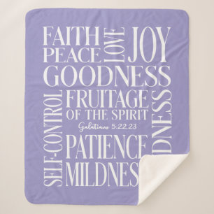 Custom Fruitage of the Spirit Sherpa Blanket