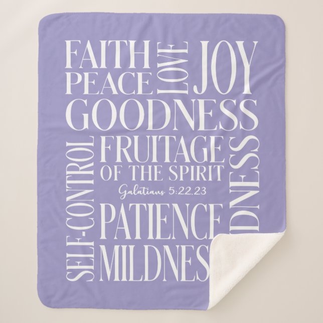 Custom Fruitage of the Spirit Sherpa Blanket (Front)