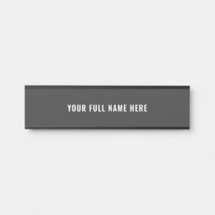 Custom Full Name Door Sign Your Colours and Font