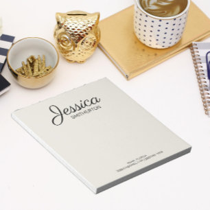 Custom Full Name Handwritten Script Contact Info  Notepad
