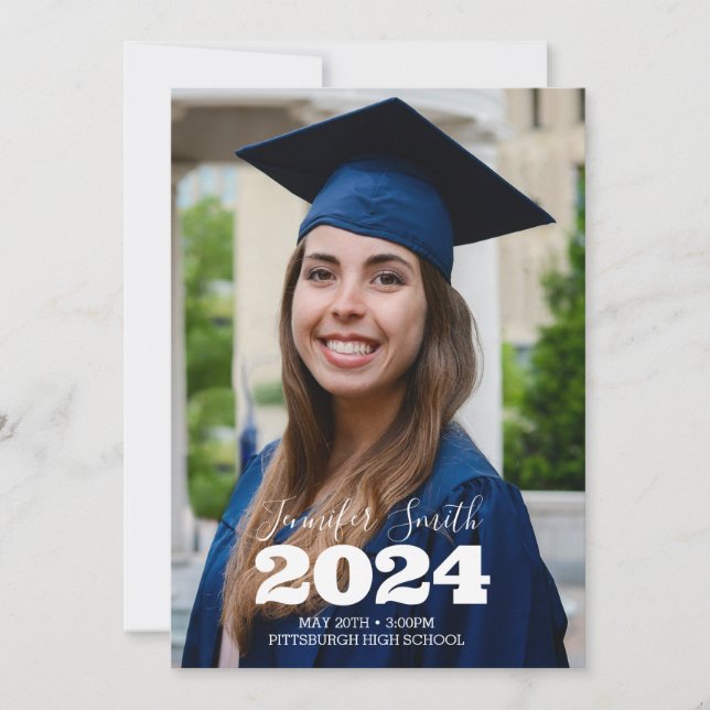 Custom Full Photo Graduation Invitation (Front)