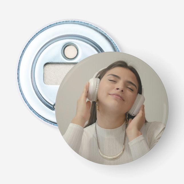 Custom Full Photo Modern  Bottle Opener (Front)