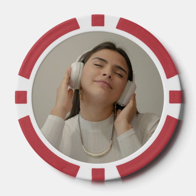 Custom Full Photo Modern  Poker Chips (Front)