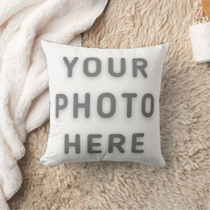 Custom Full Photo Template DIY Throw Pillow