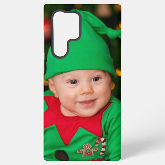 Custom Full Photo Template Simple Modern Minimal Samsung Galaxy S22 Ultra Case (Back)