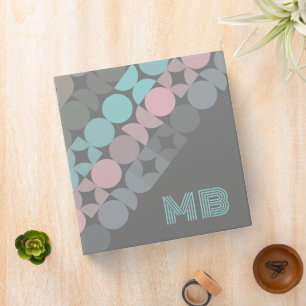 Custom Fun Abstract Circles Squares Popart Pattern Binder