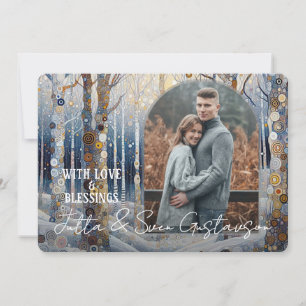 Custom Fun Colourful Abstract Winter Wonderland Ar Holiday Card