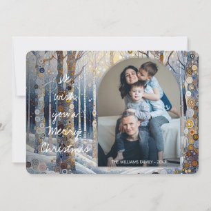 Custom Fun Colourful Abstract Winter Wonderland Ar Holiday Card