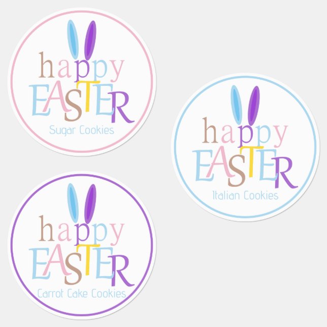 Custom Fun Colourful Bunny Ears Happy Easter (Group)