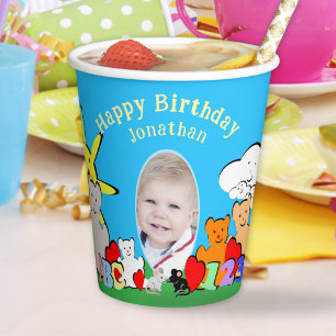 Custom Fun Cute Animals Birthday Party  Paper Cups