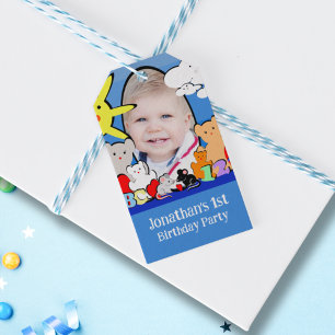 Custom Fun Cute Animals Birthday Thank You Gift Tags