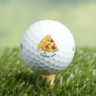 Custom Fun Food Pizza Design Golf Balls - Gift Set