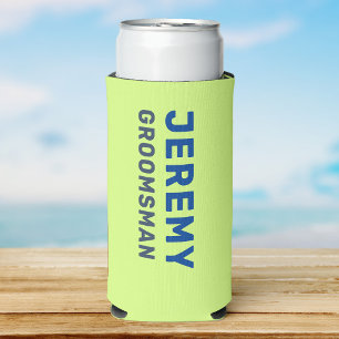 Custom Fun Modern Cool Bachelor Summer Beach Trip Seltzer Can Cooler