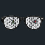 Custom Fun Party Red Back Spider Retro Sunglasses<br><div class="desc">Party Glasses featuring a red back on the lenses. Your own personal fun.
Enough to give anyone a scare seeing a Redback Spider in front of you.
The Redback spider is Red and Black and is hanging down from its own spider web.
A custom fun gift.</div>