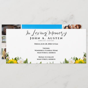 Custom Funeral Invitation Card - Flat Card