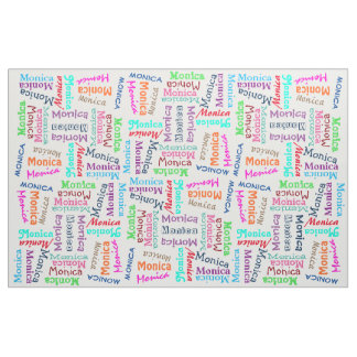 Custom Funky Fun Cute Colourful Name Pattern Fabric
