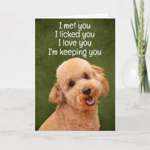 Custom Funny Birthday Card Poodle