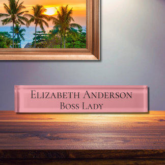 Custom Funny Boss Lady Small Business Owner Nameplate