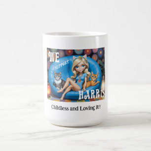 Custom Funny Childless Cat Ladies KAMALA 2024  Coffee Mug