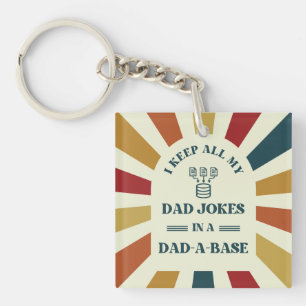 Custom Funny Dad Jokes Fathers day gift for dad Keychain