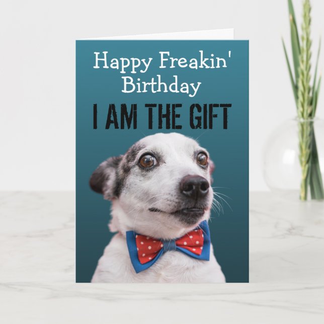 Custom Funny Dog Birthday Card  (Front)