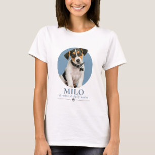 Custom Funny Dog Photo & Name T-Shirt