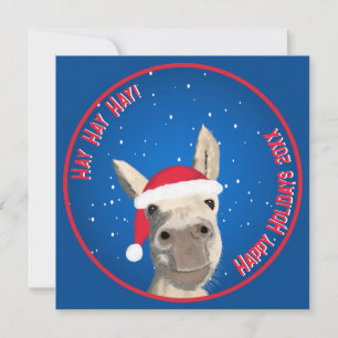Custom Funny Donkey Santa Pun 2025 Holiday