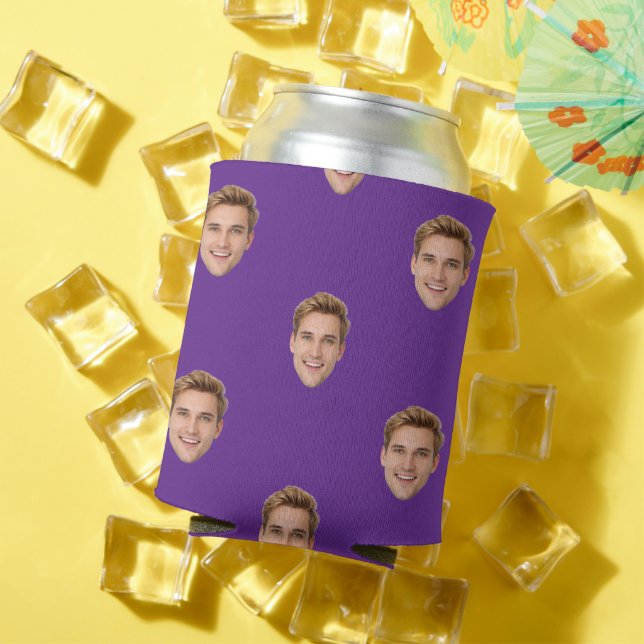 Custom Funny Face Birthday Favours Bachelor Party  Can Cooler (In Situ Summer)