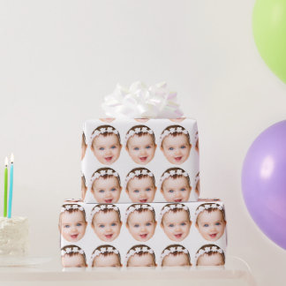 Custom Funny Face Personalized Photo Gift Christma Wrapping Paper